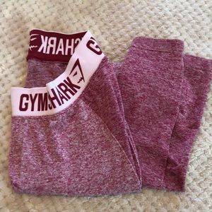Gymshark flex leggings- cranberry color